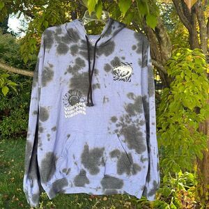 Neon riot, tie-dye visions hoodie sweatshirt, purple L